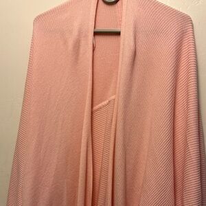 Lululemon Light Pink Cashlu Knit  Open-Front Wrap